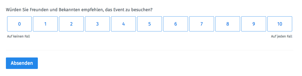 Eventbefragung Veranstaltungsbewertung Questionpro